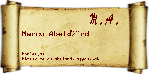 Marcu Abelárd névjegykártya